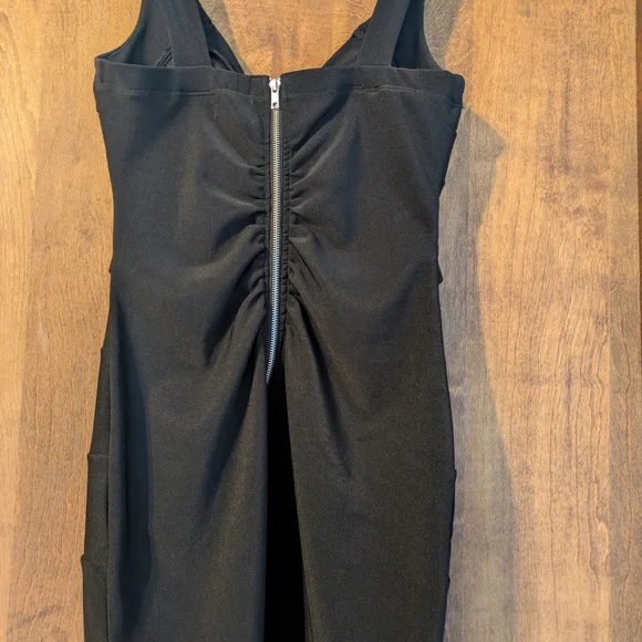 Emerald Sundae Black Crisscross Bandage Mini Dress - Picture 6 of 7